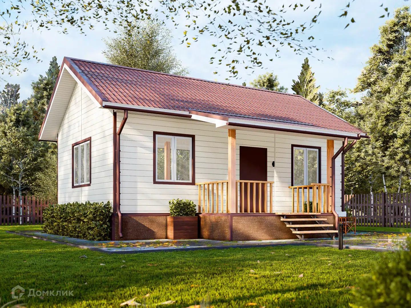 Проект дома «Проект "6х9"» компании Альфа SIP из материала SIP-панели площадью 54м² под ключ за 1867342₽ в Донецке | 1 этаж, 2 спальни, 1 санузел – Домклик