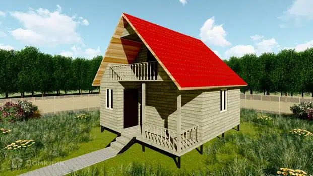 Проект дома «Проект №41» компании Земле-Строй из материала Брус естественной влажности площадью 36м² под ключ за 1525000₽ в Луганске | 2 этажа, 2 спальни, 1 санузел – Домклик