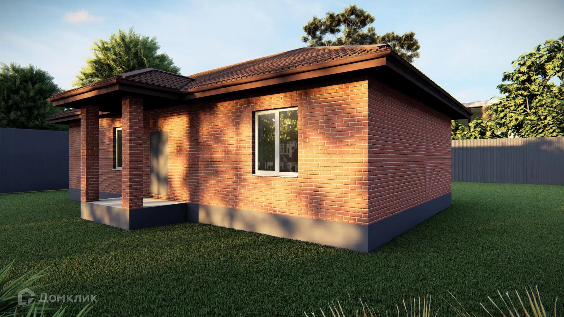 Проект дома «Комфорт+» компании ИП Ермашов Константин Андреевич из материала Керамзитобетонные блоки площадью 110м² под ключ за 6200000₽ в Луганске | 1 этаж, 3 спальни, 2 санузла – Домклик