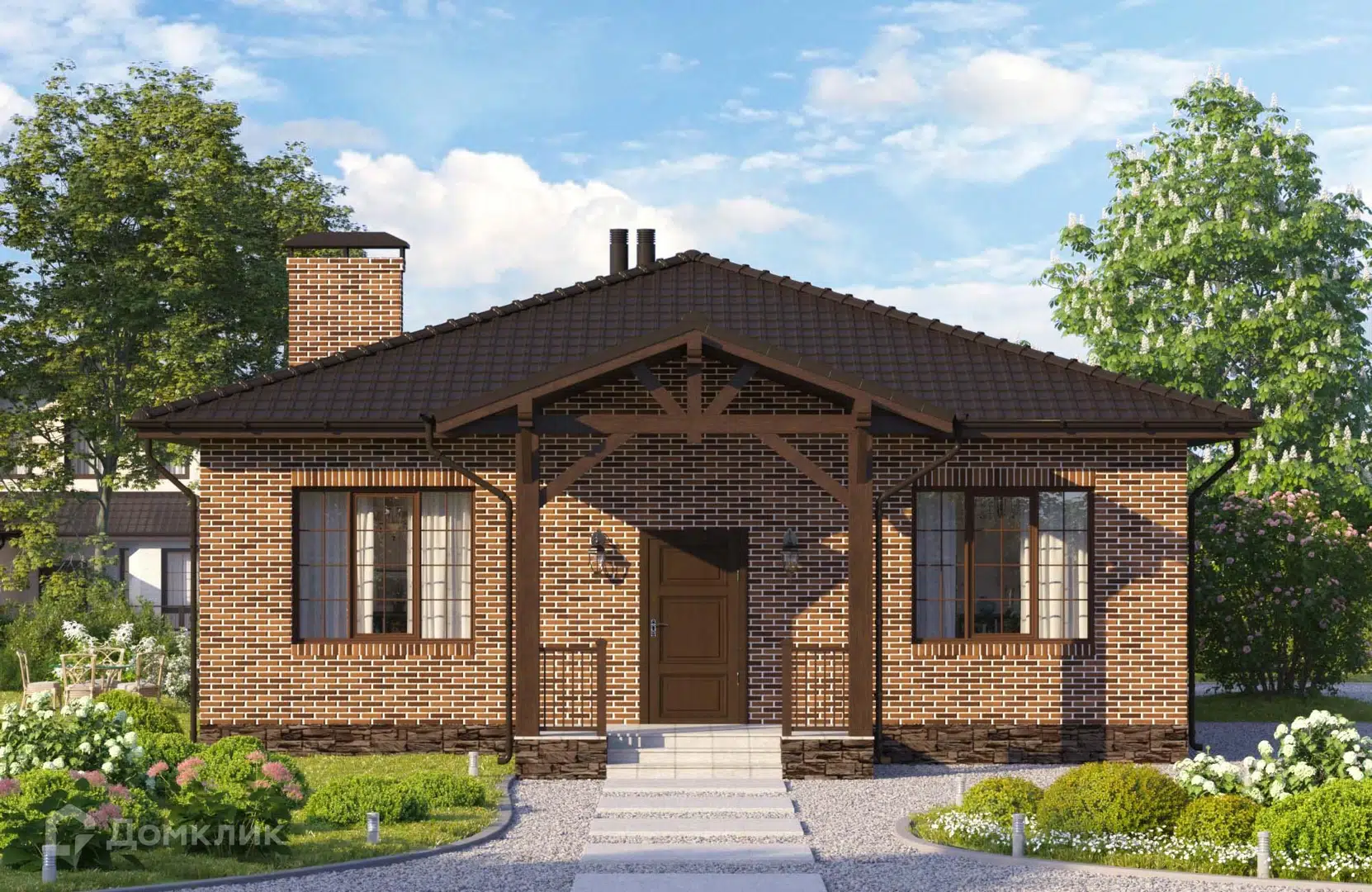 Проект дома «Проект №170» компании Новация из материала Керамические блоки площадью 126м² под ключ за 7560000₽ в Донецке | 1 этаж, 3 спальни, 2 санузла – Домклик