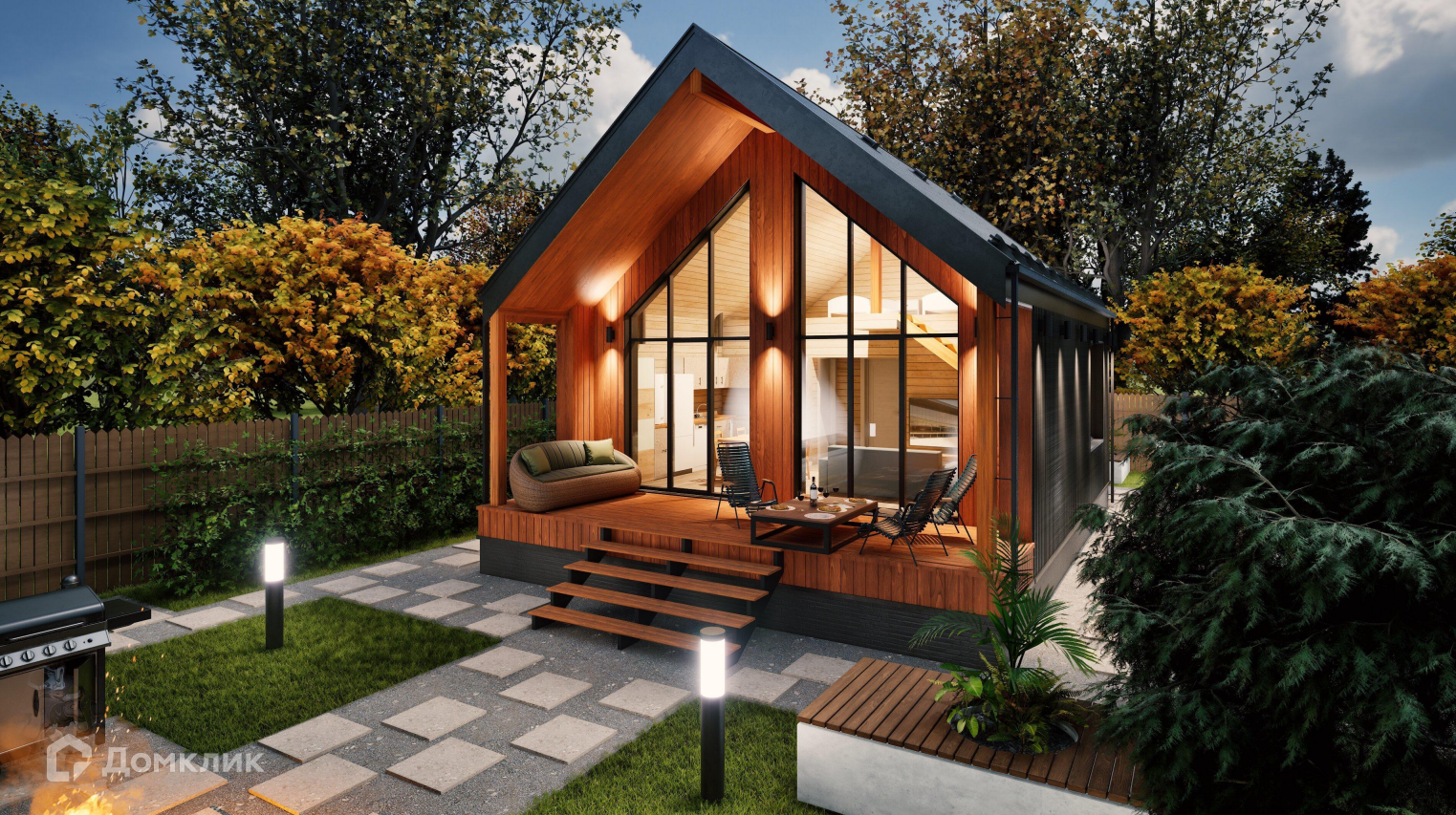 Проект дома «SD-Stroy_5» компании SD STROY из материала Каркасный дом площадью 83м² под ключ за 4726500₽ в Донецке | 2 этажа, 2 спальни, 1 санузел – Домклик