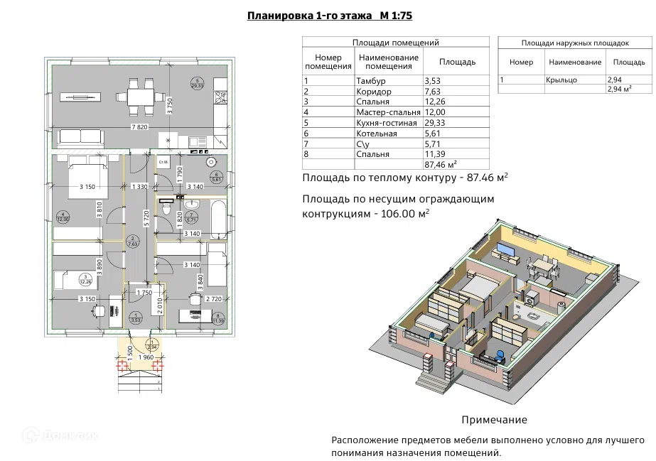 Планировка 1 этаж этажа