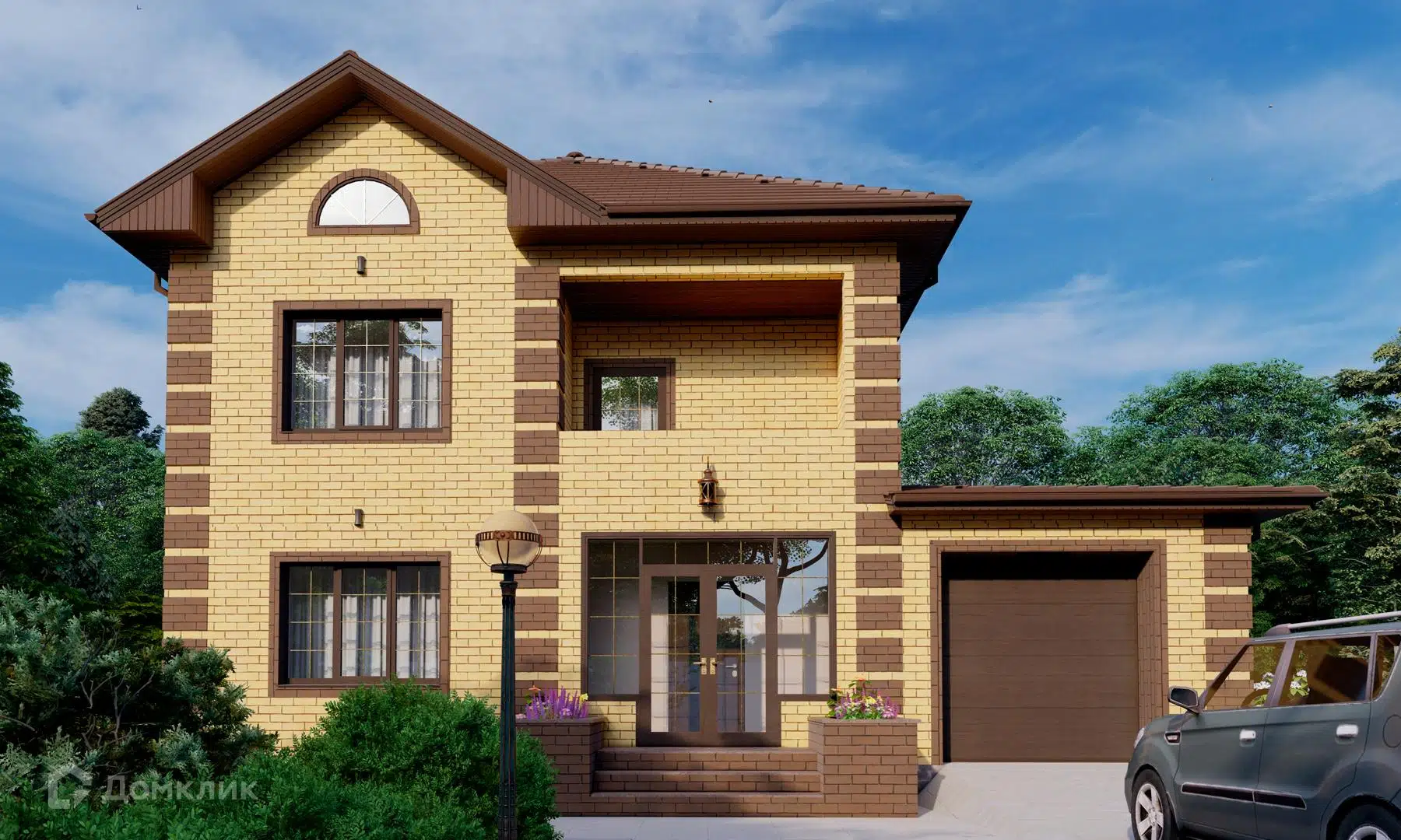 Проект дома «АРБ-156-42» компании СПК «ЭталонСтрой» из материала Арболитовые блоки площадью 200м² под ключ за 8700000₽ в Луганске | 2 этажа, 4 спальни, 2 санузла – Домклик