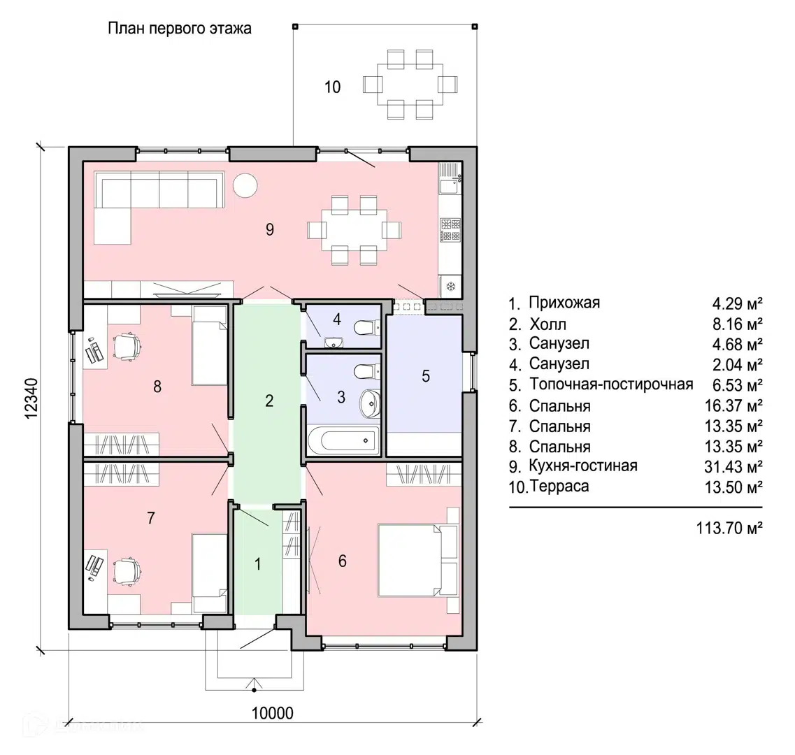 Планировка 1 этаж этажа