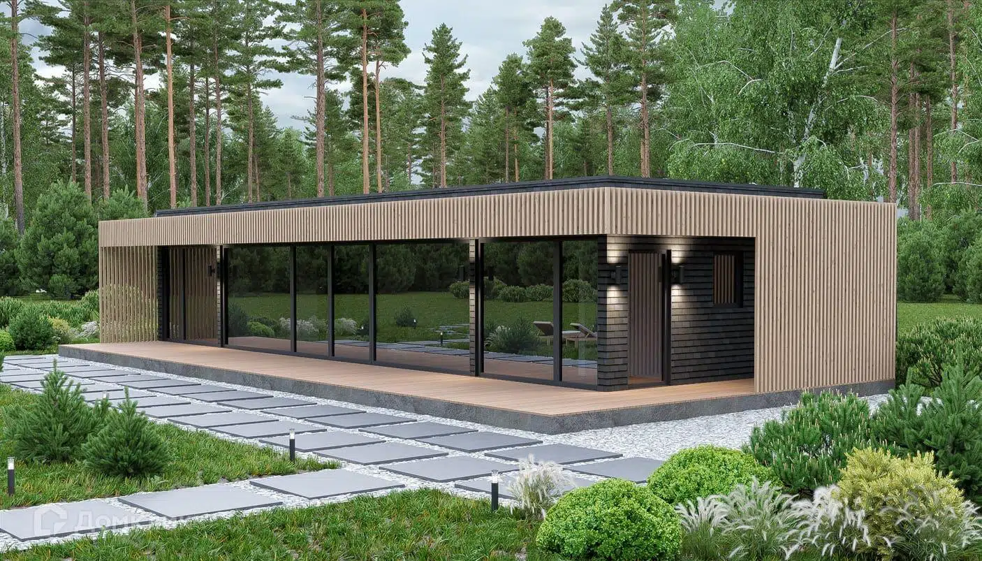 Проект дома «Каркасный С110» компании ЙОЛО ХАУС из материала Каркасный дом площадью 110м² под ключ за 4746000₽ в Донецке | 1 этаж, 2 спальни, 1 санузел – Домклик