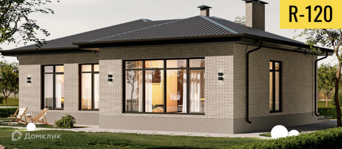 Проект дома «R-120» компании Regnum из материала Керамзитобетонные блоки площадью 120м² под ключ за 6980000₽ в Донецке | 1 этаж, 3 спальни, 1 санузел – Домклик