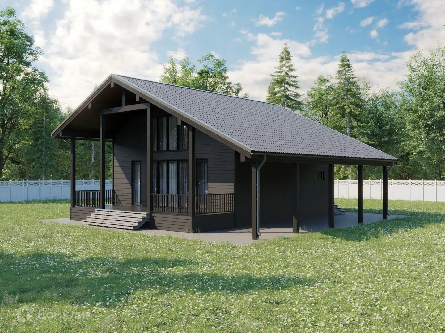 Проект дома «Сканди 04» компании Авангард из материала SIP-панели площадью 179.3м² под ключ за 8159000₽ в Донецке | 2 этажа, 3 спальни, 2 санузла – Домклик