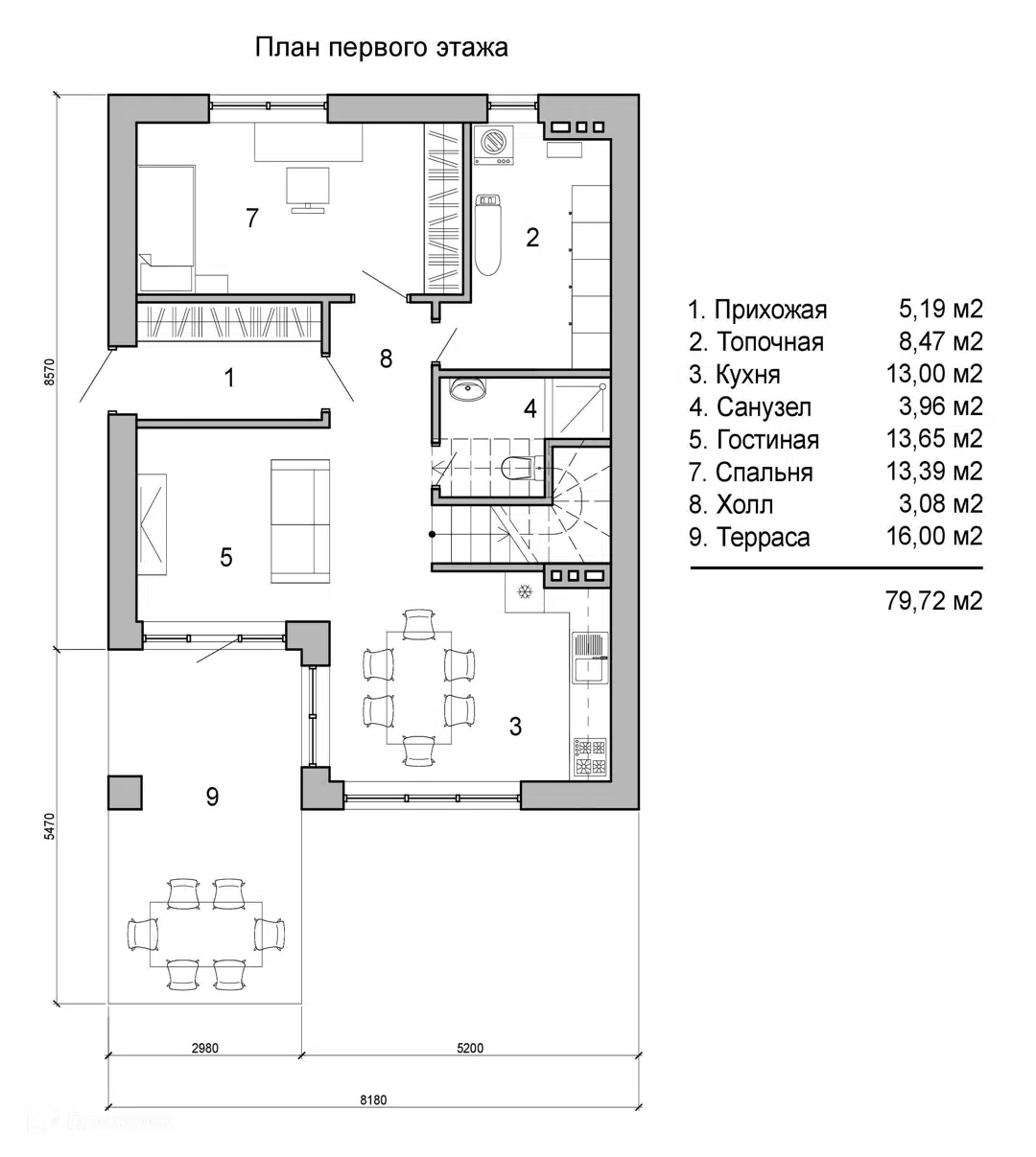 Планировка 1 этаж этажа