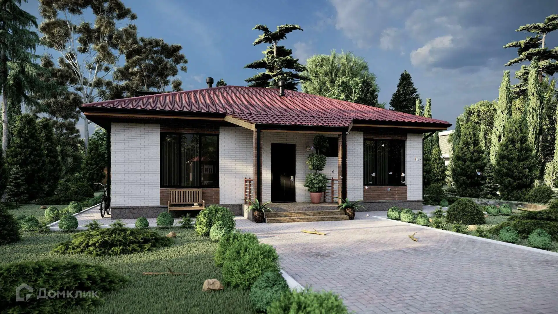 Проект дома «Уют 1, 112.5 (105.8)» компании СК НА ВЕКА из материала Газобетонные блоки площадью 105.8м² под ключ за 6050000₽ в Донецке | 1 этаж, 3 спальни, 2 санузла – Домклик