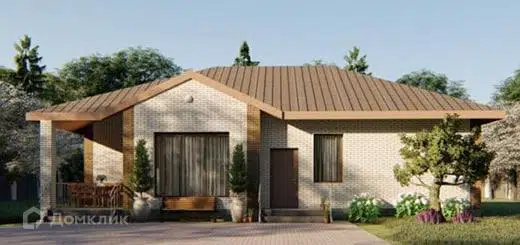 Проект дома «ОС-22-02» компании СК «ОСНОВАСИТИ» из материала Бетонные блоки площадью 106м² под ключ за 6490000₽ в Донецке | 1 этаж, 2 спальни, 1 санузел – Домклик