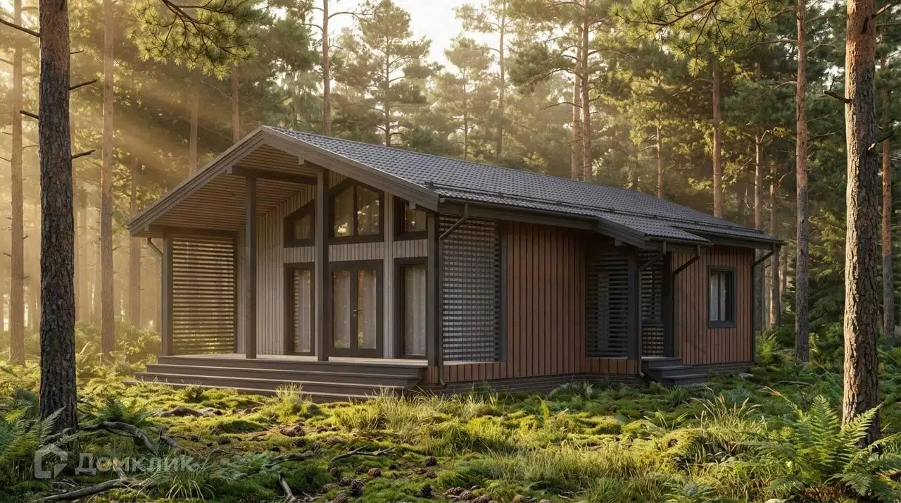 Проект дома «КД-130» компании OLLATALO из материала Каркасный дом площадью 92м² под ключ за 4531000₽ в Донецке | 1 этаж, 3 спальни, 1 санузел – Домклик