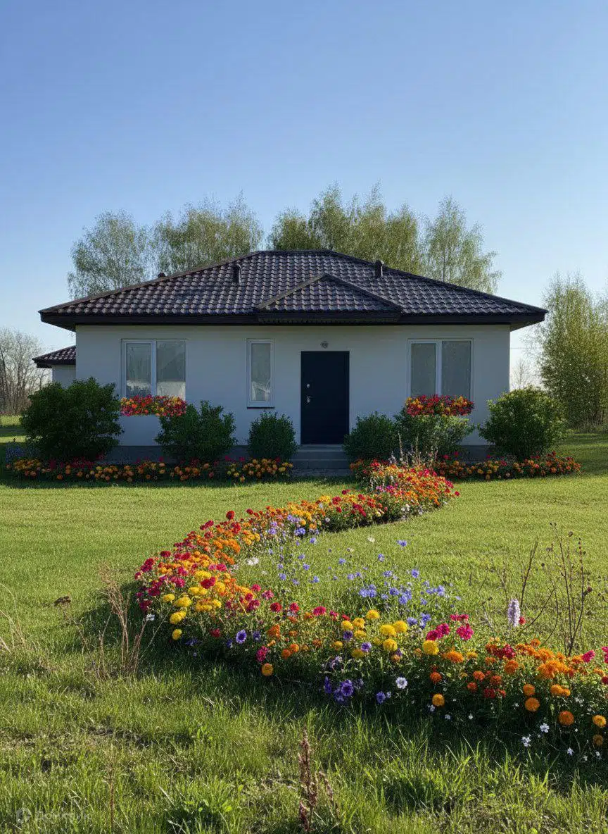 Проект дома «Родина 5» компании ИП Неустроева ОВ из материала Газобетонные блоки площадью 77м² под ключ за 5000000₽ в Донецке | 1 этаж, 2 спальни, 1 санузел – Домклик