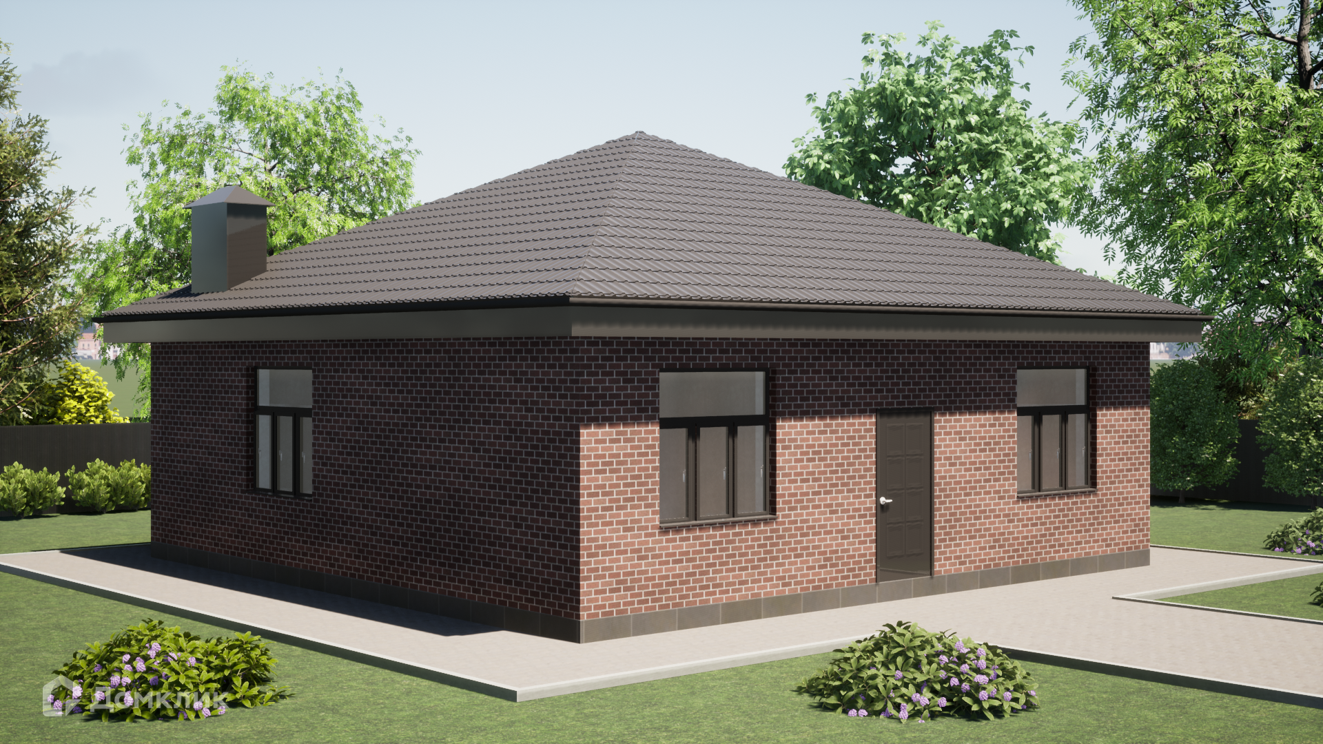 Проект дома «Загородный дом» компании Дом строй Плюс из материала Газобетонные блоки площадью 90.25м² под ключ за 5250000₽ в Донецке | 1 этаж, 3 спальни, 1 санузел – Домклик