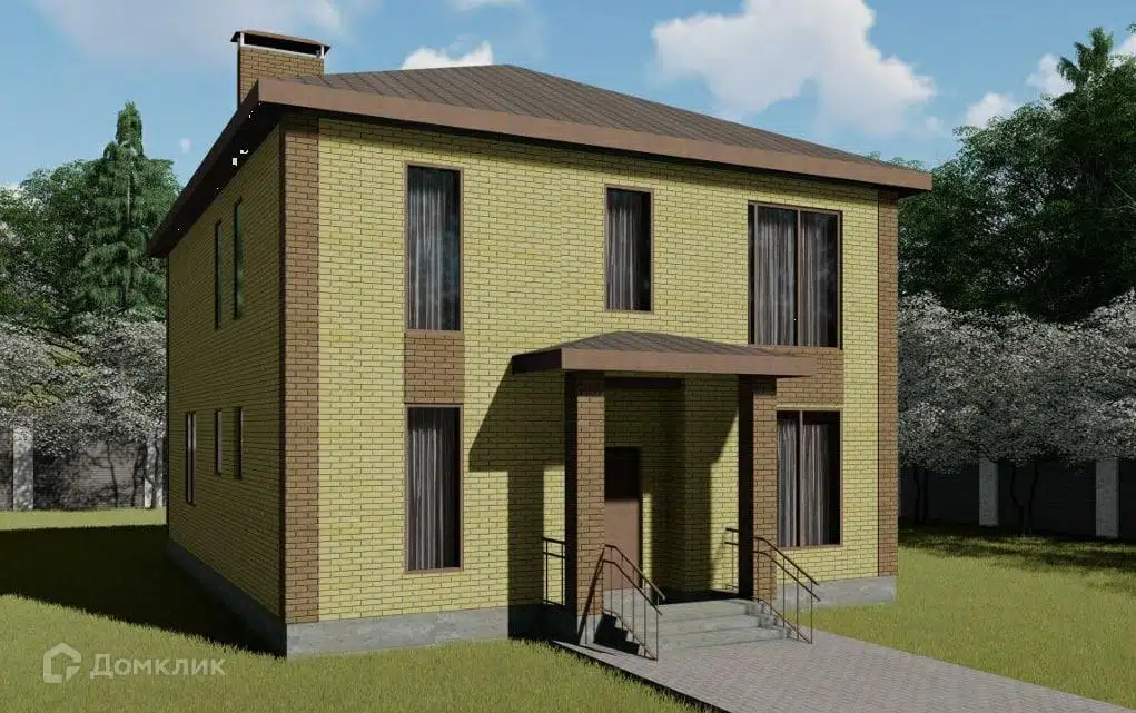 Проект дома «Победа-23» компании СК «ОСНОВАСИТИ» из материала Бетонные блоки площадью 190м² под ключ за 8500000₽ в Донецке | 2 этажа, 3 спальни, 2 санузла – Домклик