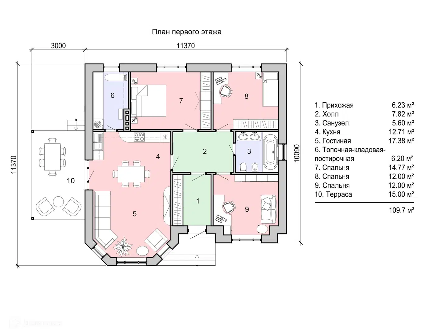 Планировка 1 этаж этажа