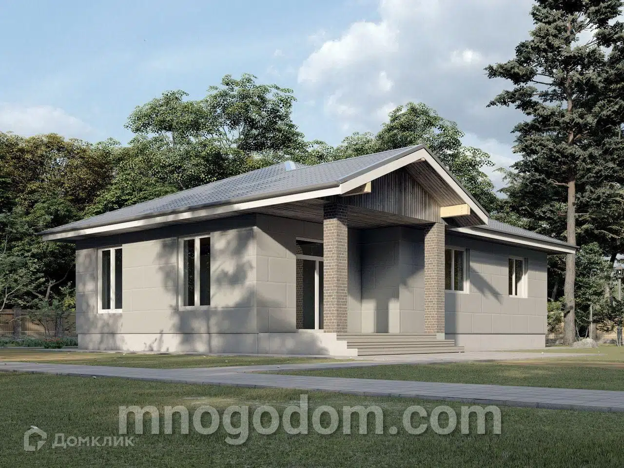 Проект дома «Дом Бакардия» компании ООО МногоДом из материала Каркасный дом площадью 156м² под ключ за 7332000₽ в Донецке | 1 этаж, 3 спальни, 2 санузла – Домклик