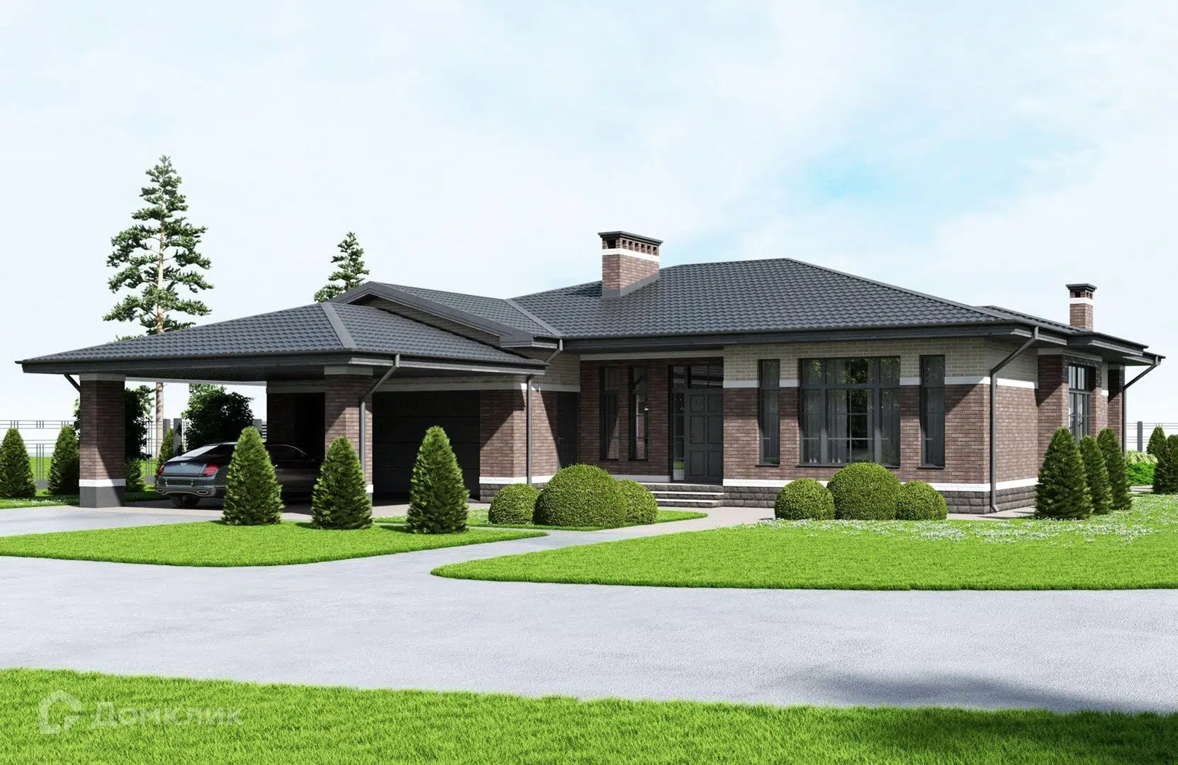 Проект дома «Проект №323» компании Новация из материала Керамические блоки площадью 207м² под ключ за 11408000₽ в Донецке | 1 этаж, 3 спальни, 2 санузла – Домклик