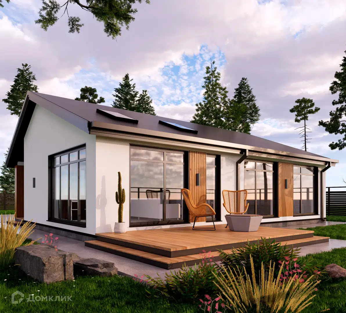 Проект дома «Стиль S110» компании Жилстройгрупп из материала Газобетонные блоки площадью 110м² под ключ за 6900000₽ в Донецке | 1 этаж, 3 спальни, 1 санузел – Домклик