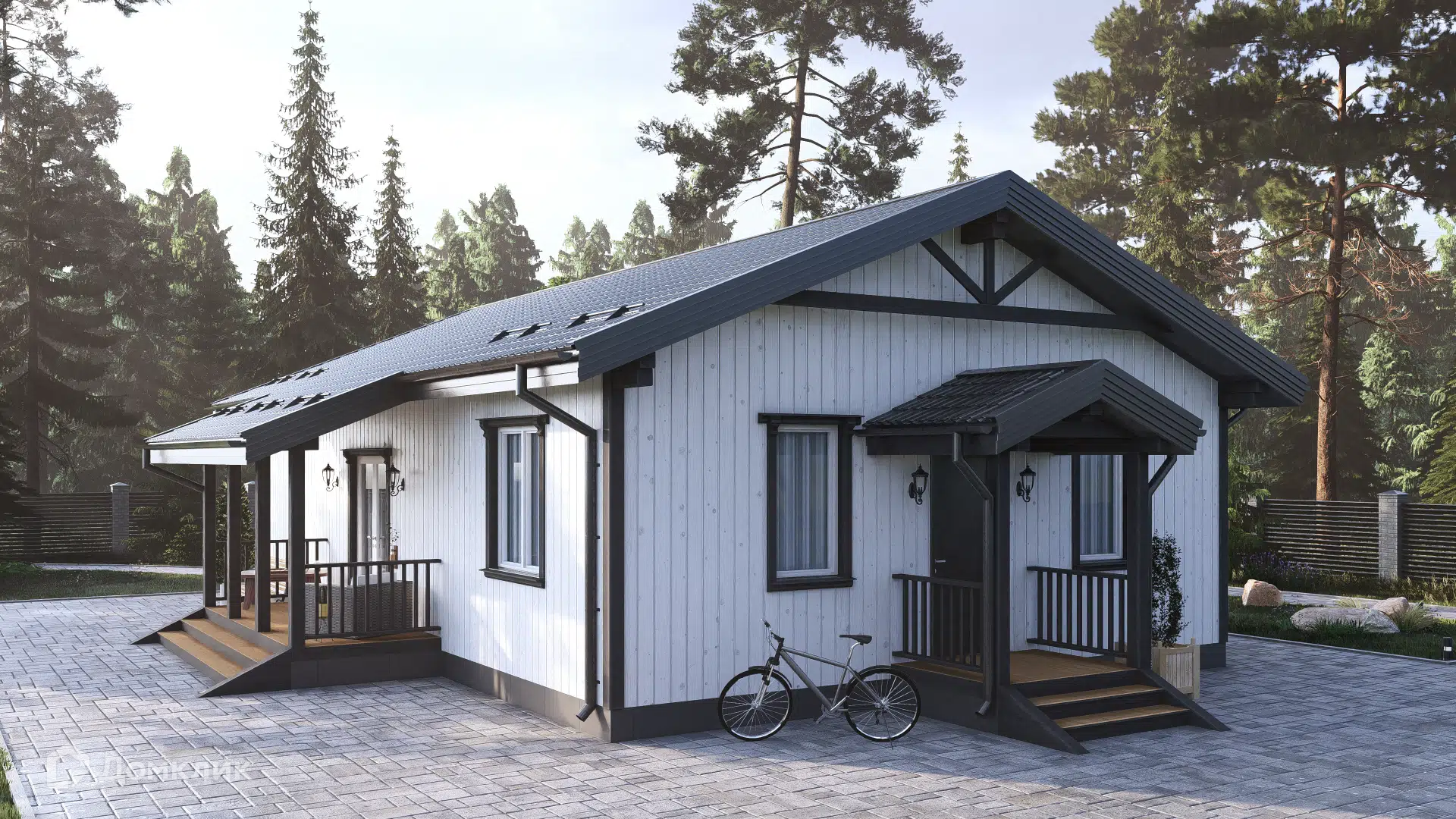 Проект дома «СВОЙ 108» компании СВОЙ из материала Каркасный дом площадью 105м² под ключ за 8891174₽ в Луганске | 1 этаж, 3 спальни, 1 санузел – Домклик