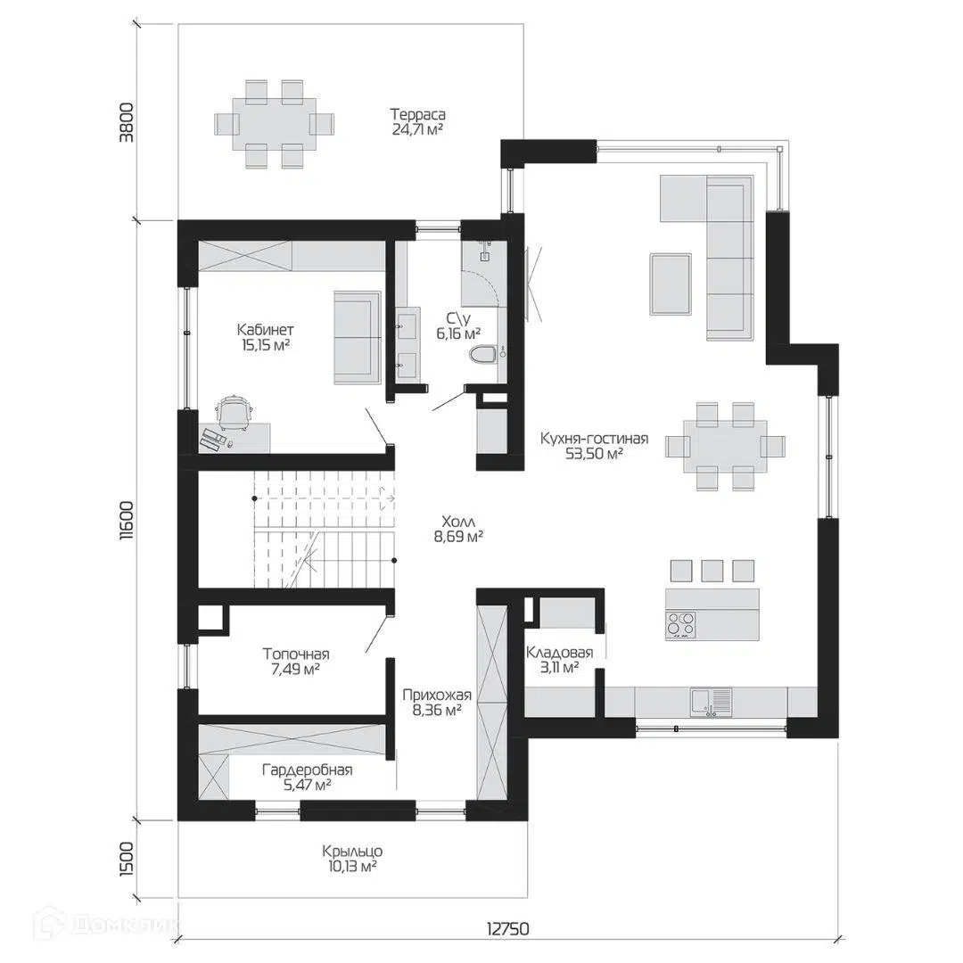 Планировка 1 этаж этажа