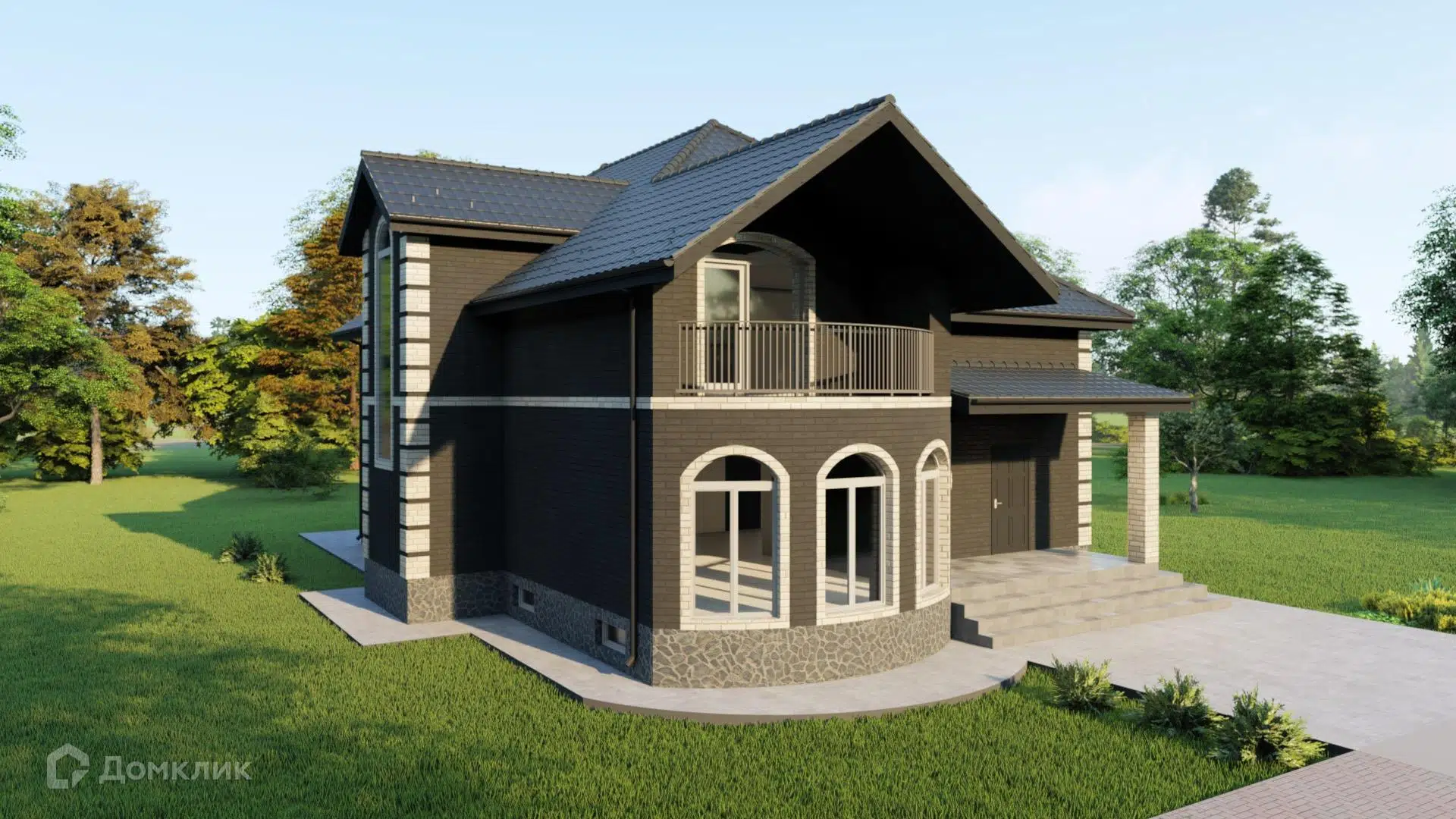 Проект дома «КС-27» компании Красный слон из материала Кирпич площадью 331.1м² под ключ за 17900000₽ в Донецке | 2 этажа, 3 спальни, 2 санузла – Домклик