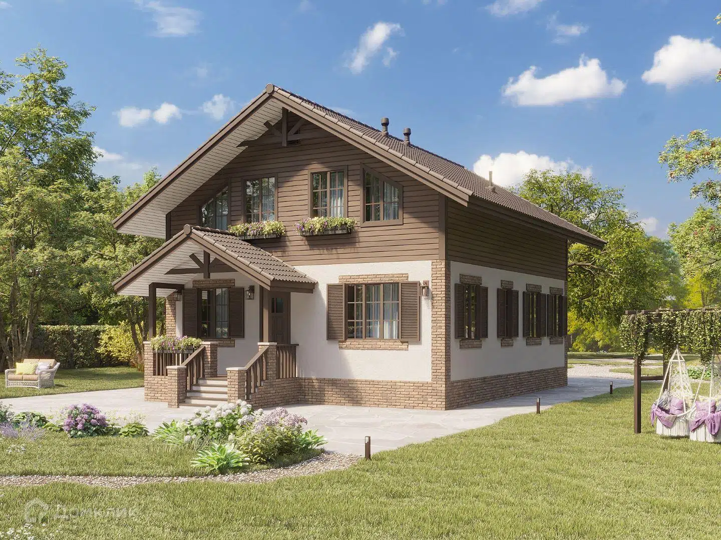 Проект дома «Норд - 6 газоблок 10,8х8,9 м» компании Теремъ из материала Газобетонные блоки площадью 164.6м² под ключ за 9549491₽ в Донецке | 2 этажа, 4 спальни, 3 санузла – Домклик