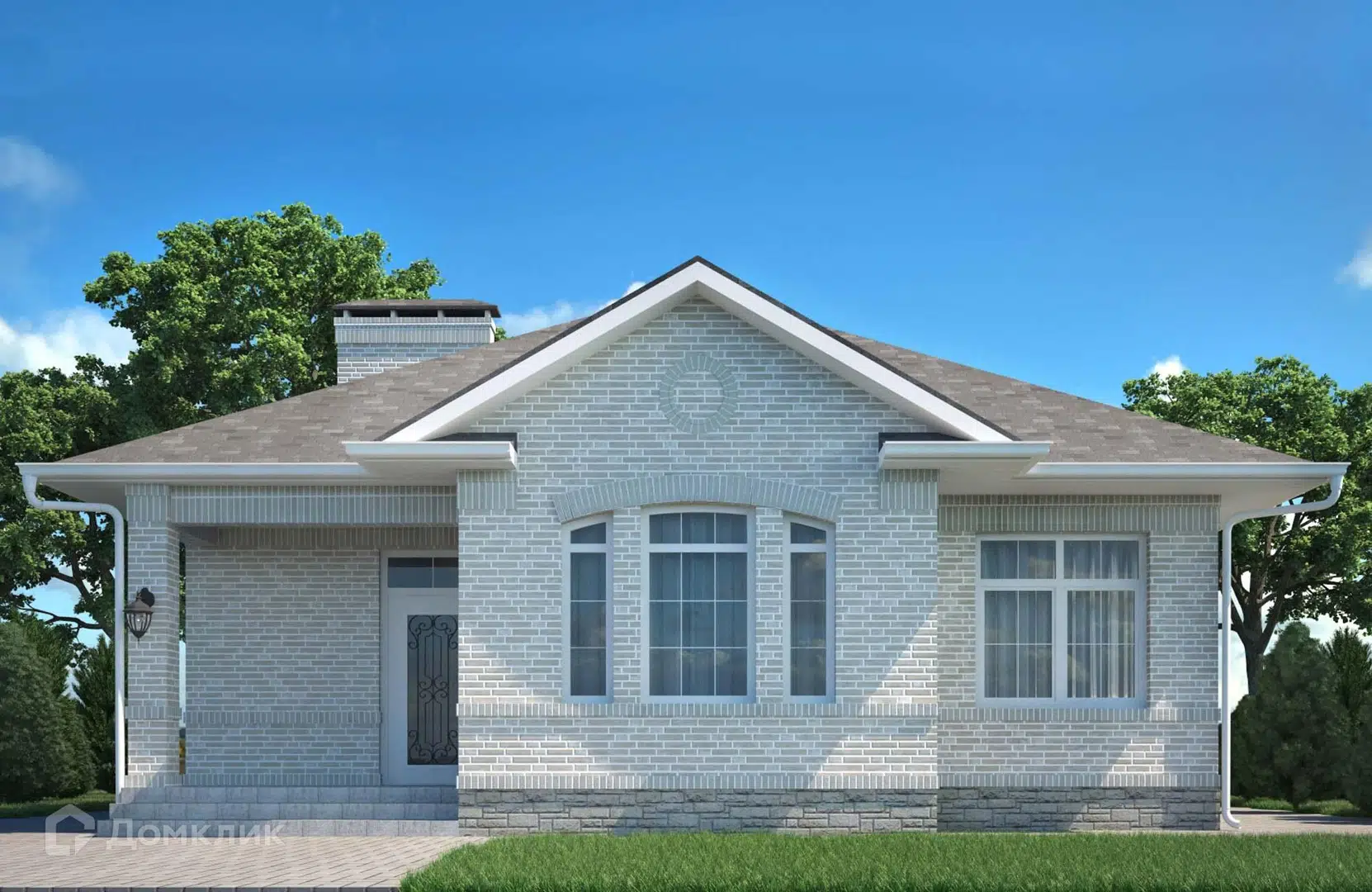 Проект дома «Проект №180» компании Новация из материала Керамические блоки площадью 135м² под ключ за 9100000₽ в Донецке | 1 этаж, 3 спальни, 1 санузел – Домклик