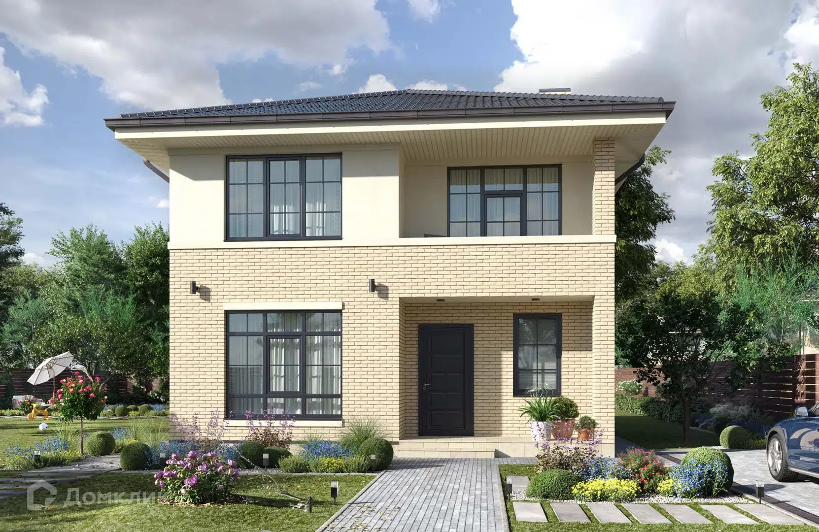 Проект дома «Проект №303-3» компании Новация из материала Кирпич площадью 137м² под ключ за 8600000₽ в Донецке | 2 этажа, 5 спален, 2 санузла – Домклик