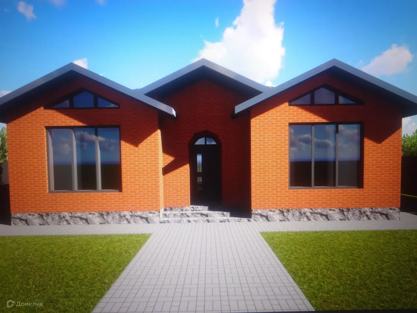 Проект дома «Аксай коттедж» компании ИП Сметанников Андрей Сергеевич из материала Газобетонные блоки площадью 122.2м² под ключ за 6090000₽ в Донецке | 1 этаж, 3 спальни, 2 санузла – Домклик