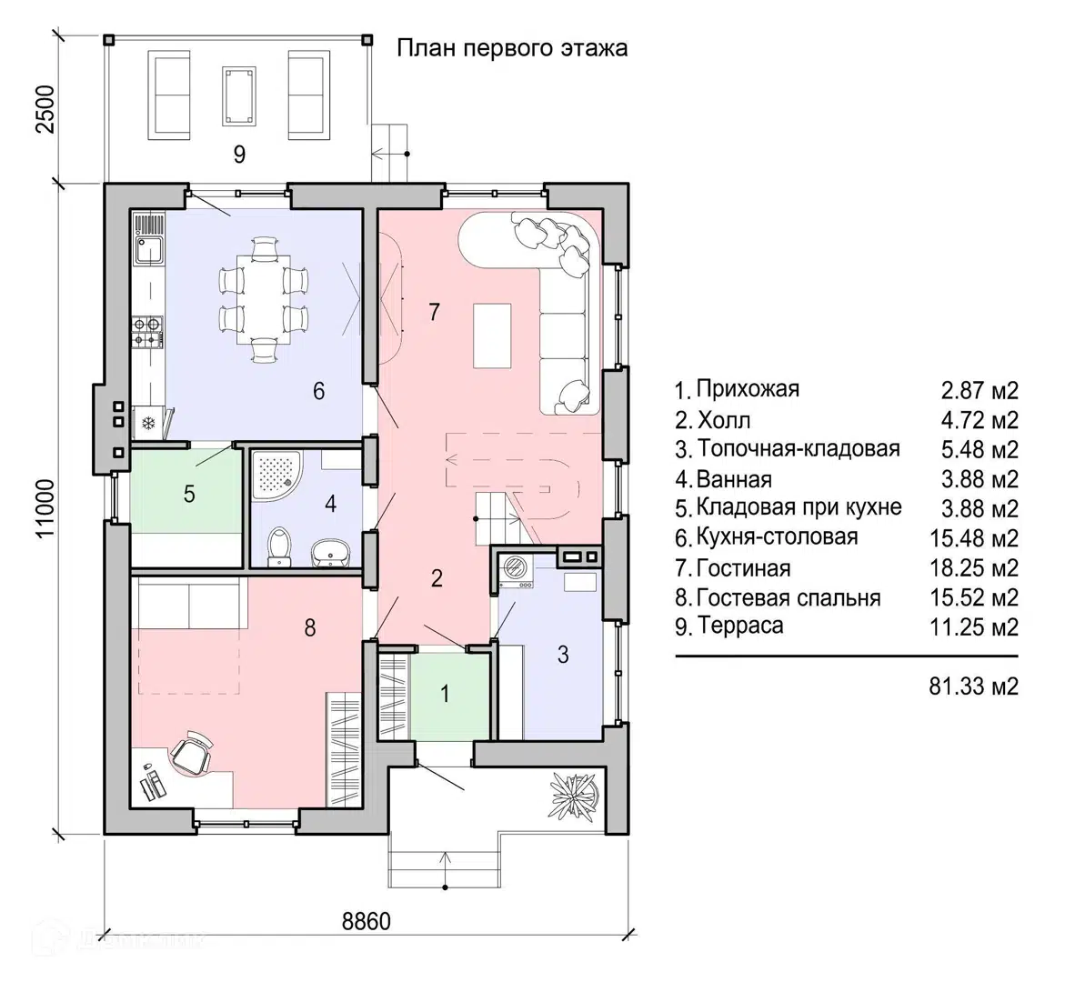 Планировка 1 этаж этажа
