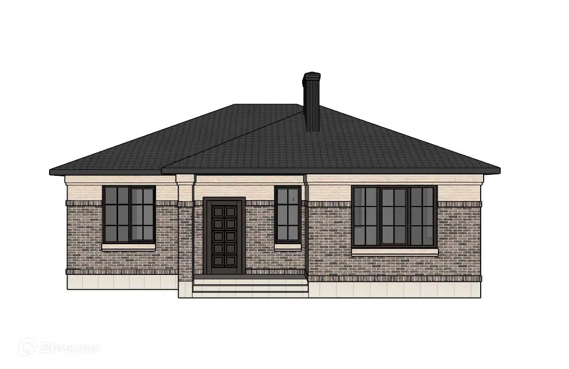Проект дома «Проект №11-1» компании Новация из материала Керамические блоки площадью 94м² под ключ за 6176200₽ в Донецке | 1 этаж, 3 спальни, 2 санузла – Домклик