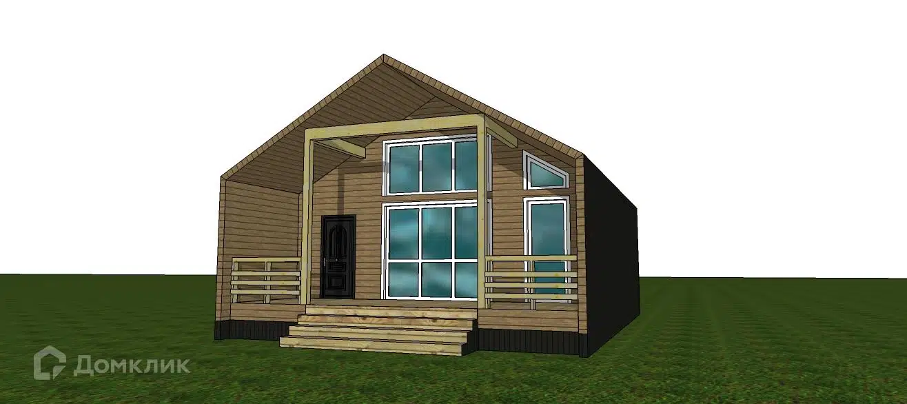 Проект дома «ССК Барн 740» компании ССК-ДОМ из материала Каркасный дом площадью 73.8м² под ключ за 3727000₽ в Донецке | 1 этаж, 2 спальни, 1 санузел – Домклик