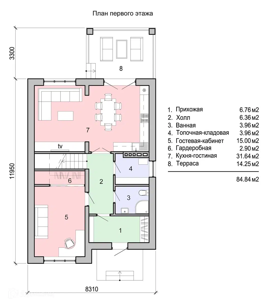 Планировка 1 этаж этажа