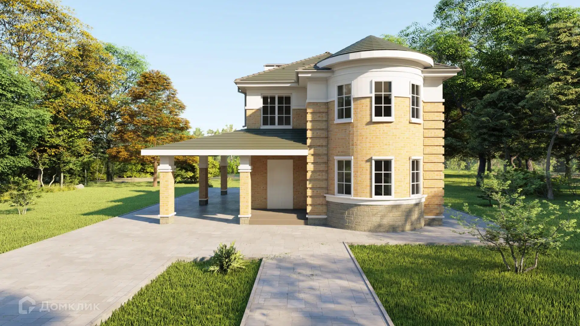 Проект дома «КС-18» компании Красный слон из материала Газобетонные блоки площадью 149.5м² под ключ за 8300000₽ в Донецке | 2 этажа, 4 спальни, 2 санузла – Домклик