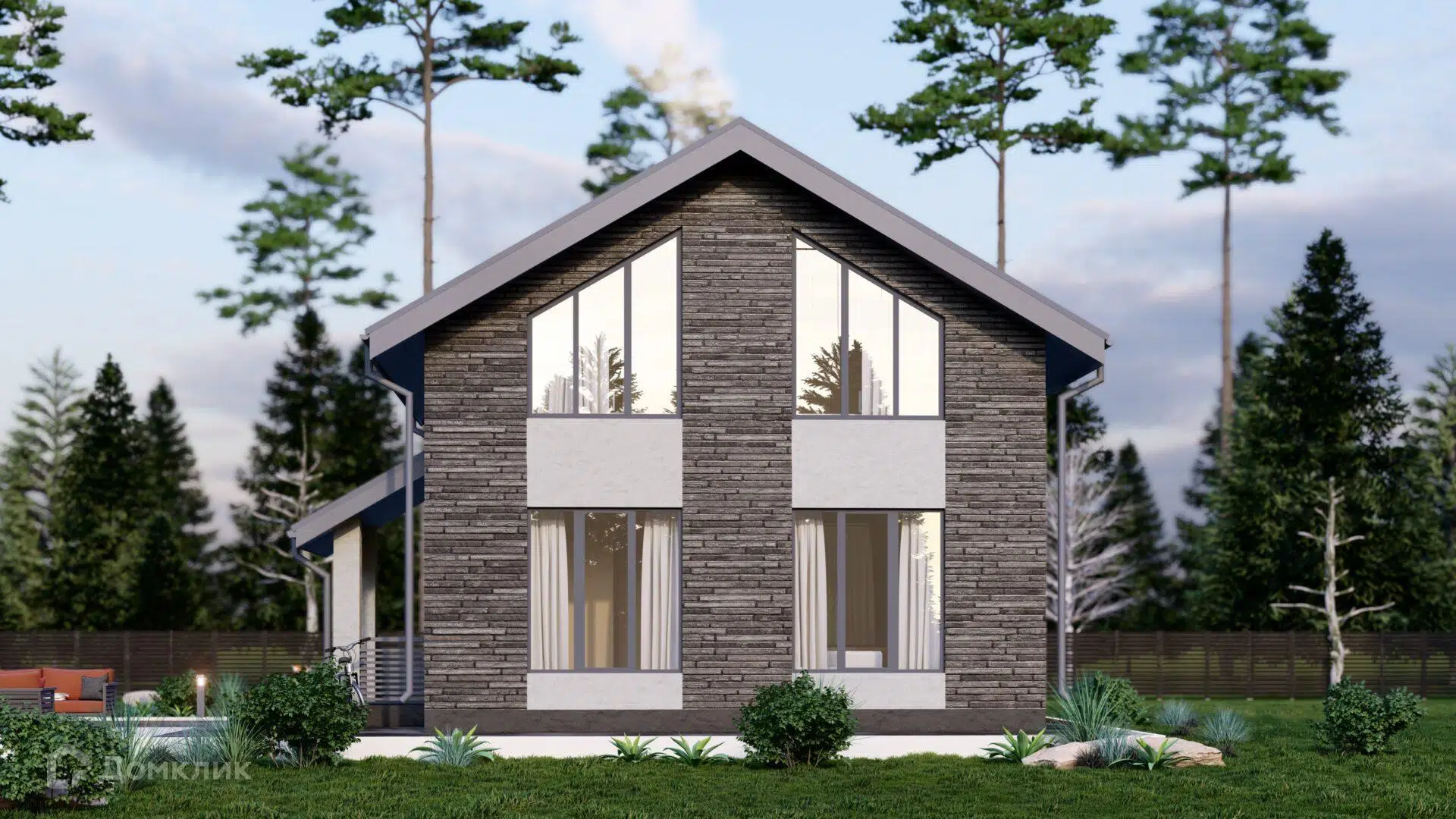 Проект дома «КП-112» компании Каркас Поволжья из материала Керамические блоки площадью 112м² под ключ за 6500000₽ в Донецке | 2 этажа, 3 спальни, 2 санузла – Домклик