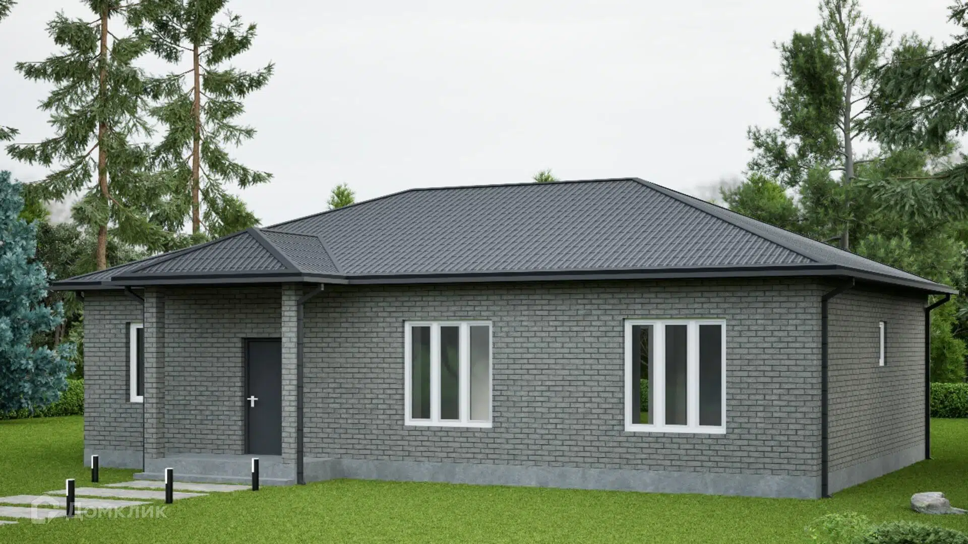 Проект дома «Уют 6, 108.77 (104.41)» компании СК НА ВЕКА из материала Газобетонные блоки площадью 104.4м² под ключ за 5850000₽ в Донецке | 1 этаж, 3 спальни, 2 санузла – Домклик