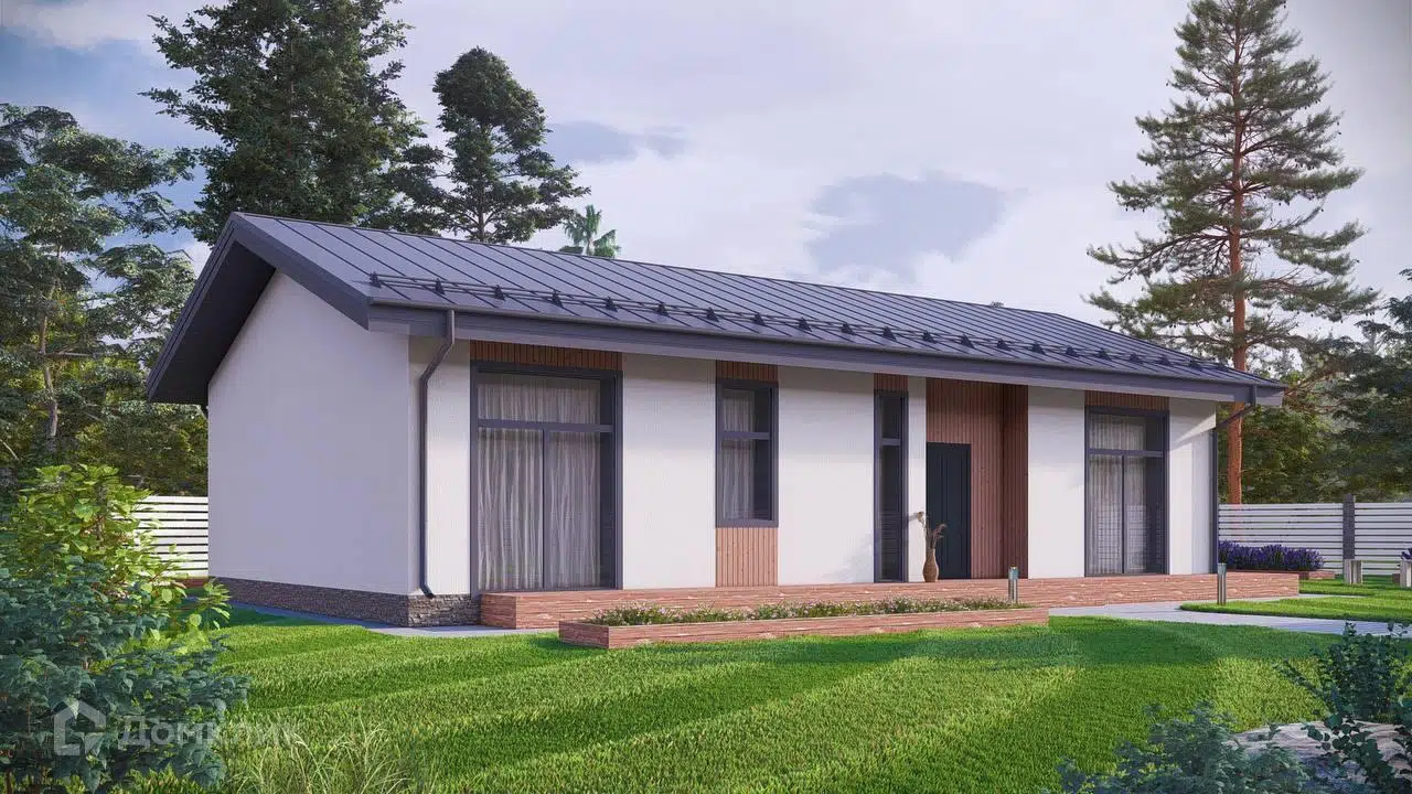 Проект дома «Прайм L160D» компании Жилстройгрупп из материала Газобетонные блоки площадью 160м² под ключ за 7277000₽ в Донецке | 1 этаж, 3 спальни, 2 санузла – Домклик