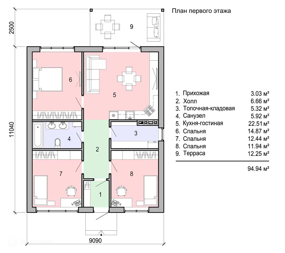 Планировка 1 этаж этажа