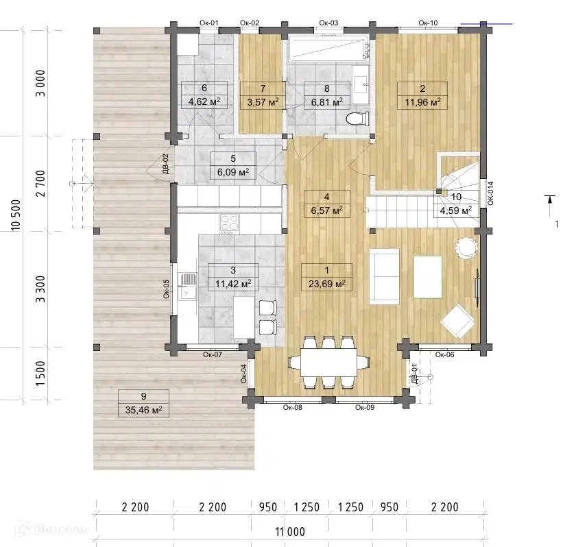 Планировка 1 этаж этажа