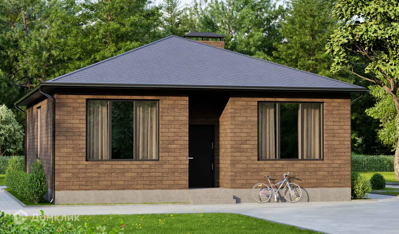 Проект дома «В-1» компании ООО «СФЕРА ПЛЮС» из материала Газосиликатные блоки площадью 88.1м² под ключ за 5819500₽ в Донецке | 1 этаж, 4 спальни, 1 санузел – Домклик