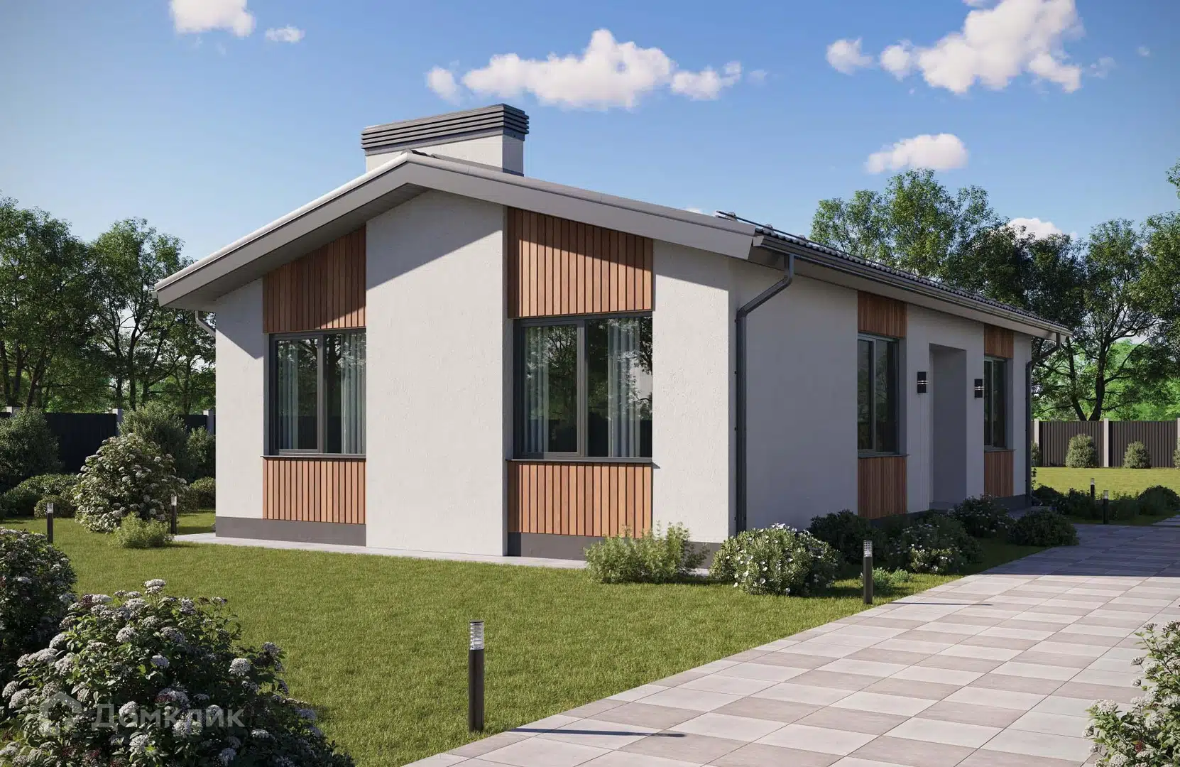 Проект дома «Проект №347-2» компании СК НОВАЦИЯ Санкт-Петербург и ЛО из материала Газобетонные блоки площадью 95м² под ключ за 7100000₽ в Донецке | 1 этаж, 3 спальни, 2 санузла – Домклик