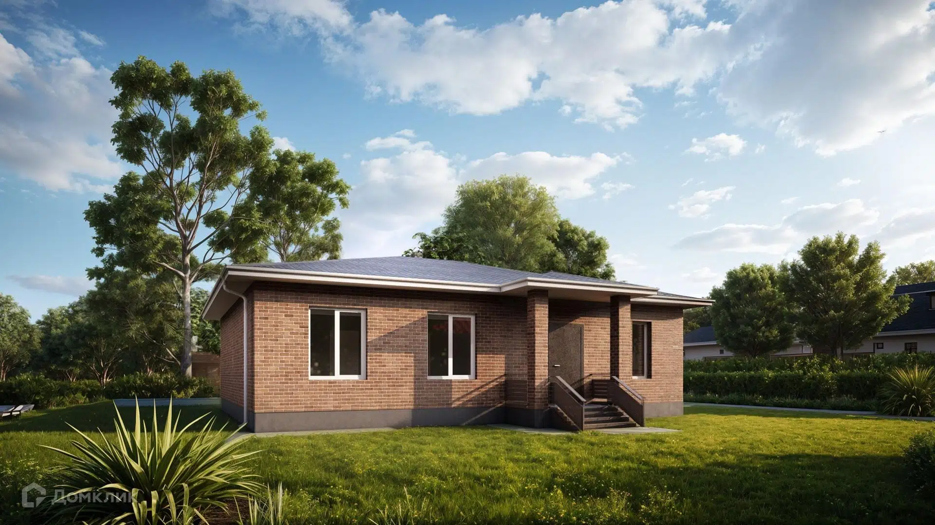 Проект дома «ДК-119-1С» компании «SKD DOM» из материала Газобетонные блоки площадью 119м² под ключ за 8550000₽ в Донецке | 1 этаж, 3 спальни, 2 санузла – Домклик