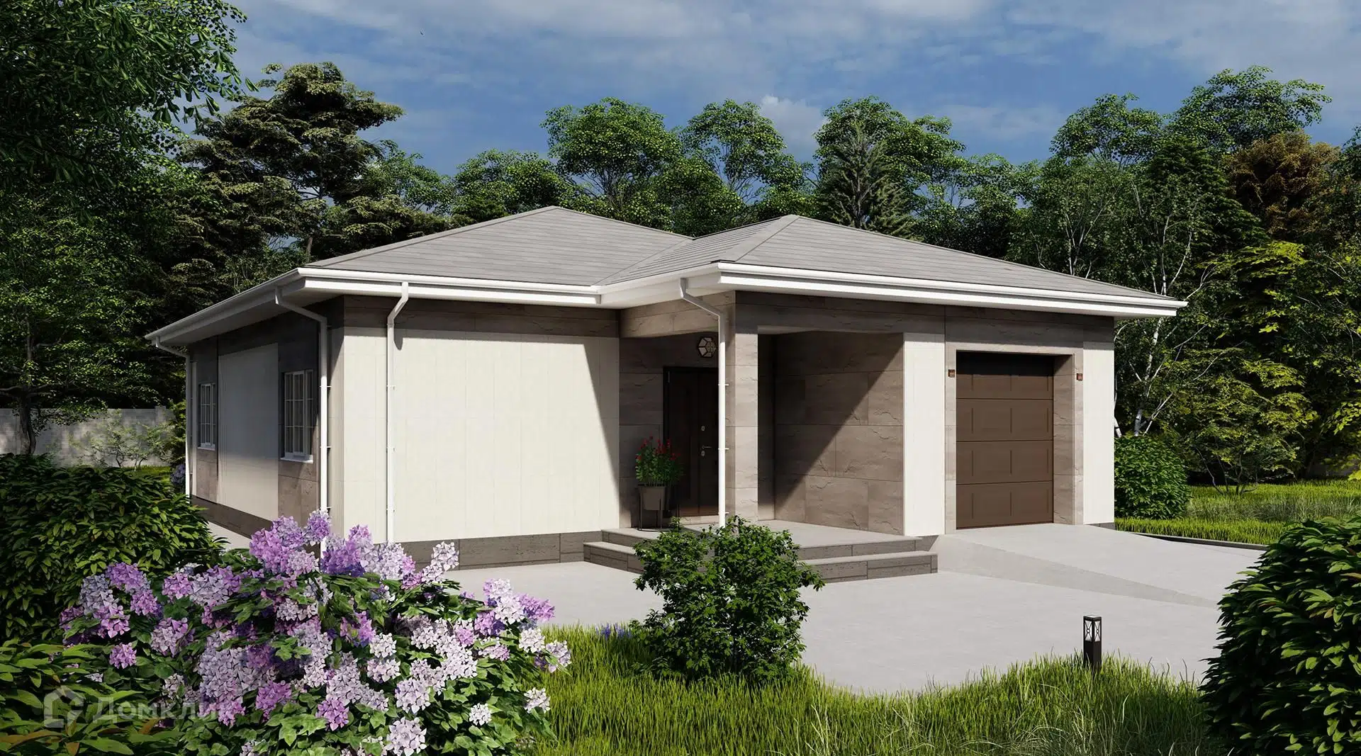 Проект дома «АРБ-90» компании СПК «ЭталонСтрой» из материала Арболитовые блоки площадью 149м² под ключ за 6000000₽ в Луганске | 1 этаж, 3 спальни, 1 санузел – Домклик