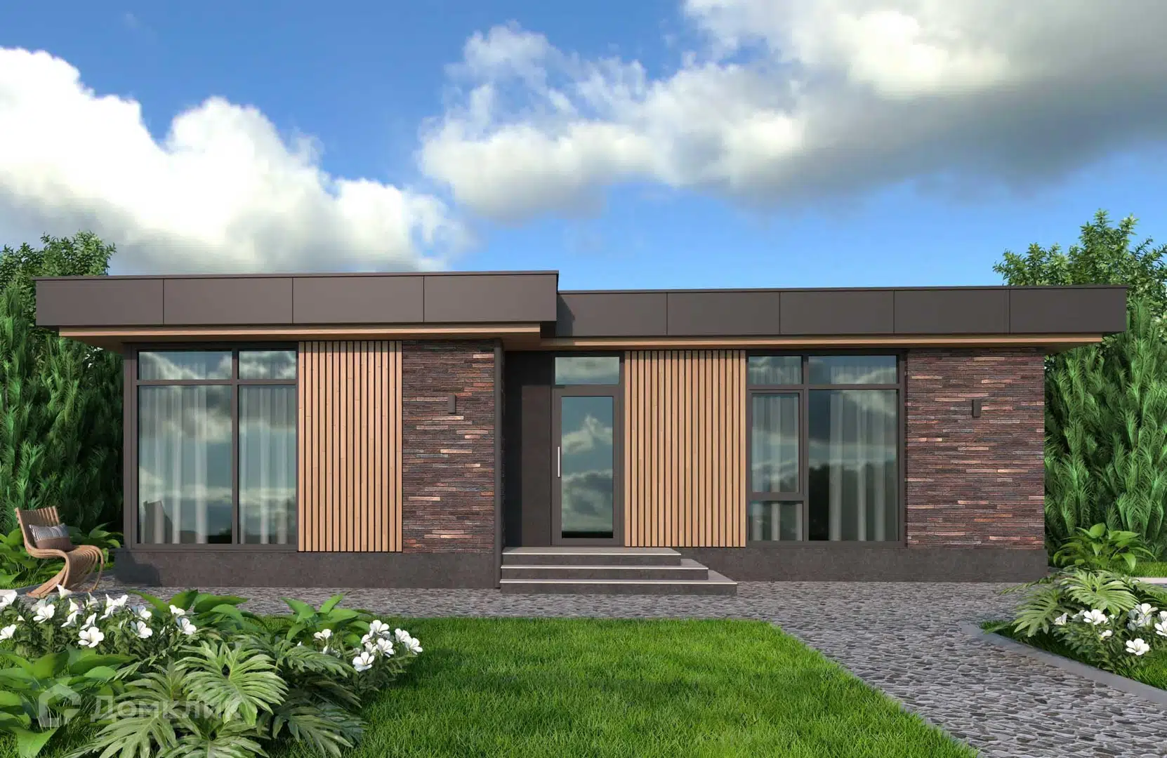 Проект дома «Проект 348-NOVA» компании Новация из материала Керамические блоки площадью 138м² под ключ за 8319000₽ в Донецке | 1 этаж, 3 спальни, 2 санузла – Домклик