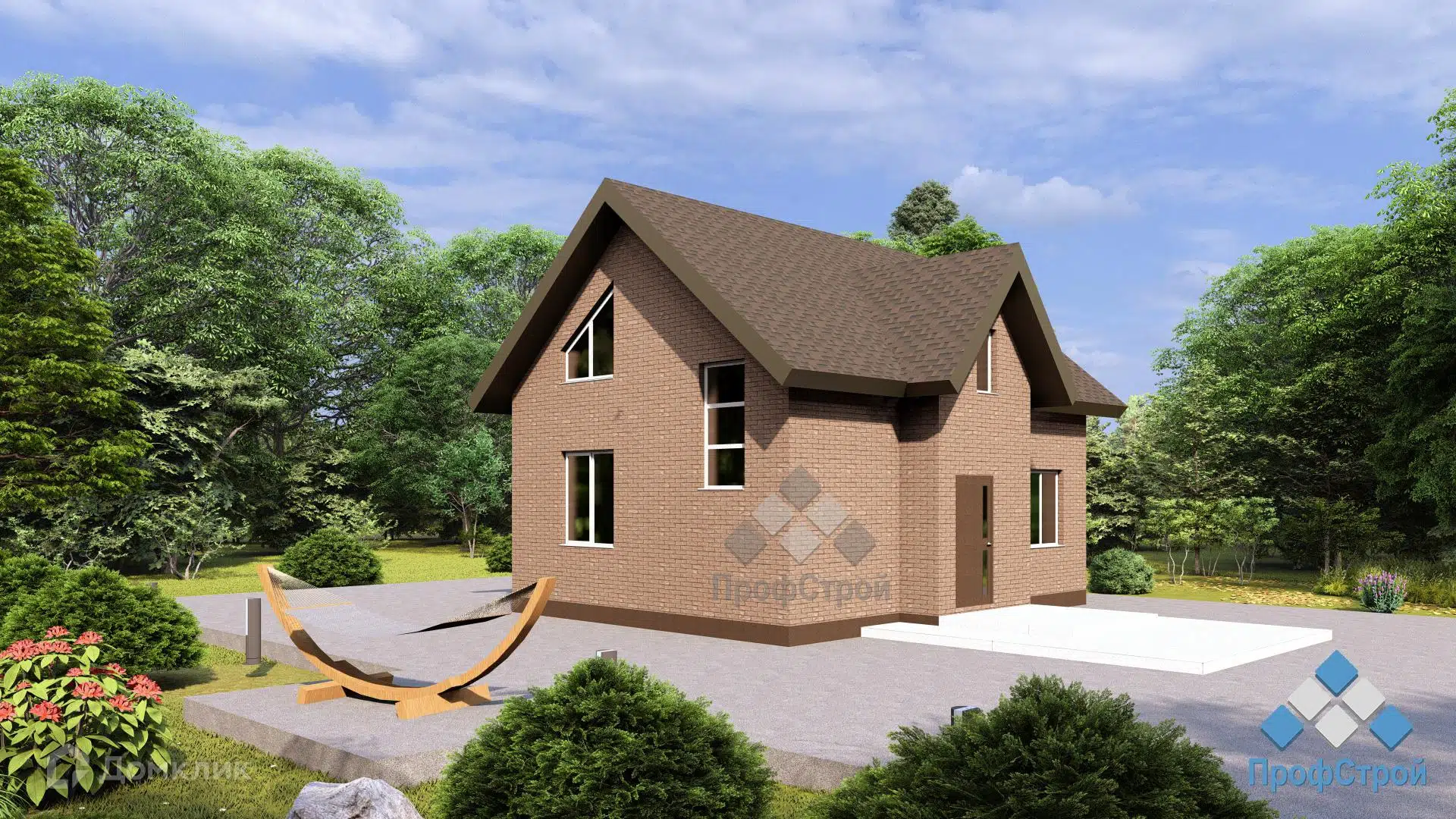 Проект дома «Ио» компании ПрофСтрой из материала Газобетонные блоки площадью 100.48м² под ключ за 6100000₽ в Донецке | 2 этажа, 3 спальни, 1 санузел – Домклик