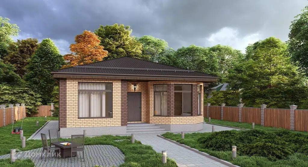 Проект дома «Адмирал» компании СК «ОСНОВАСИТИ» из материала Бетонные блоки площадью 89м² под ключ за 6290000₽ в Донецке | 1 этаж, 3 спальни, 1 санузел – Домклик