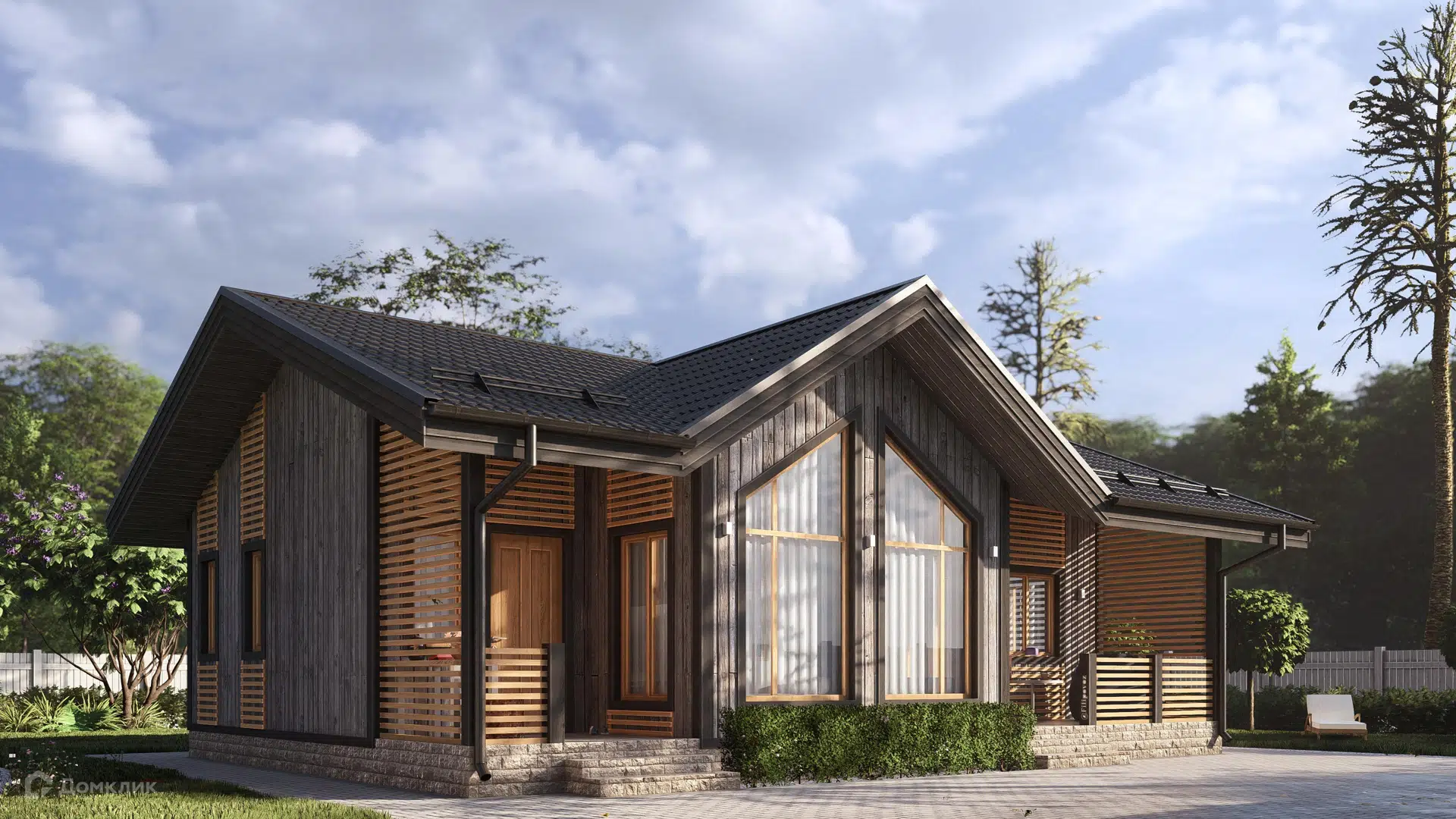 Проект дома «СВОЙ 101» компании СВОЙ из материала Каркасный дом площадью 91м² под ключ за 7550042₽ в Луганске | 1 этаж, 2 спальни, 1 санузел – Домклик