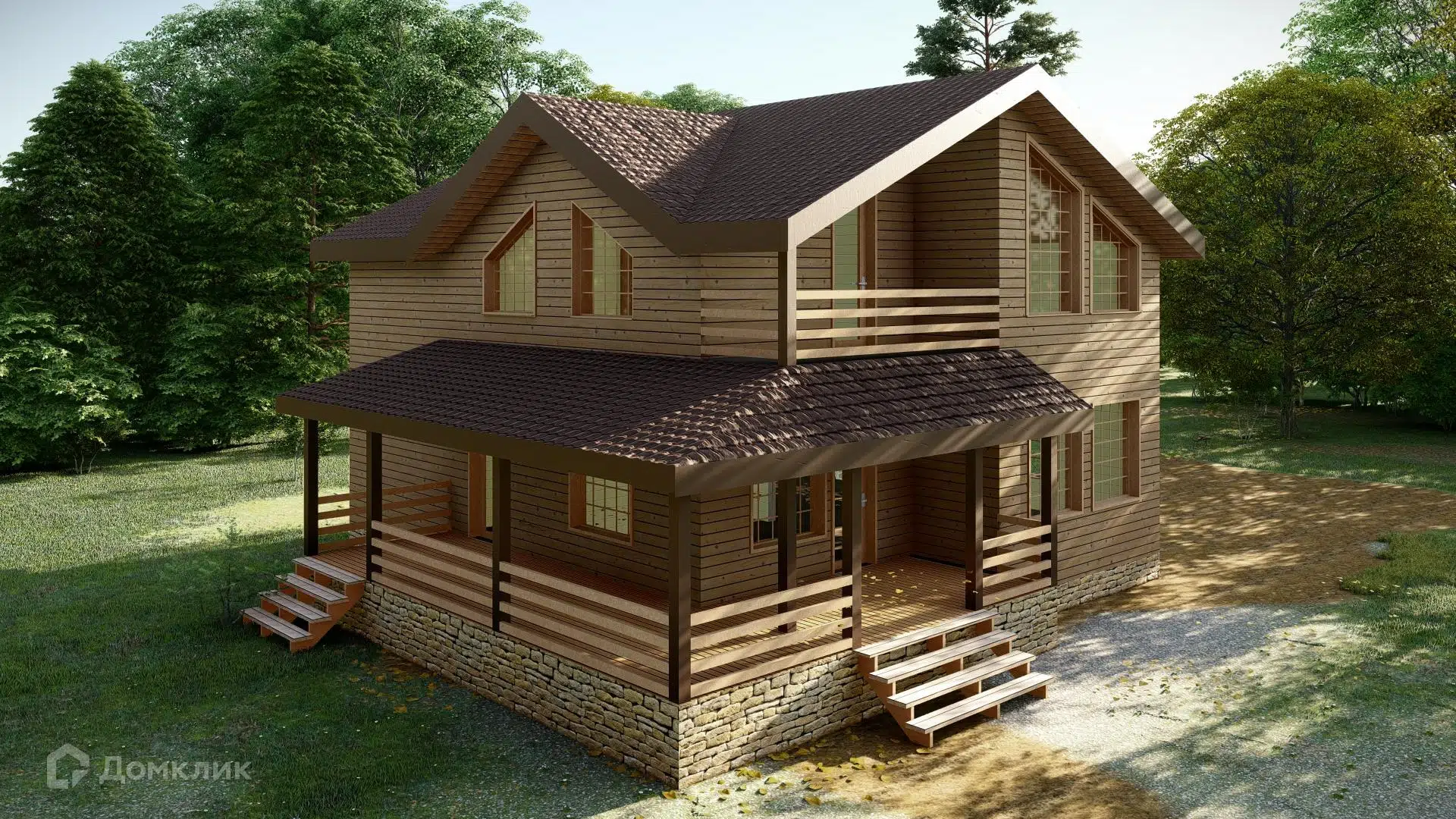 Проект дома «Е-24-122» компании СК «Архстройдом» из материала Каркасный дом площадью 151м² под ключ за 8500000₽ в Донецке | 2 этажа, 4 спальни, 2 санузла – Домклик