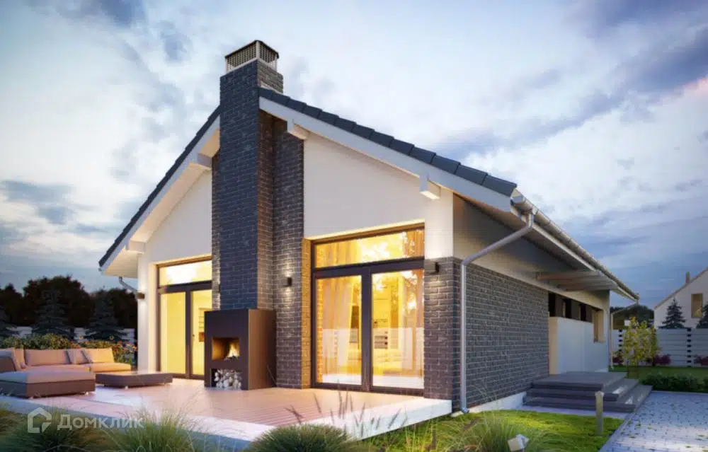 Проект дома «Б-103» компании СК «Основание» из материала Газобетонные блоки площадью 103м² под ключ за 5665000₽ в Донецке | 1 этаж, 3 спальни, 2 санузла – Домклик