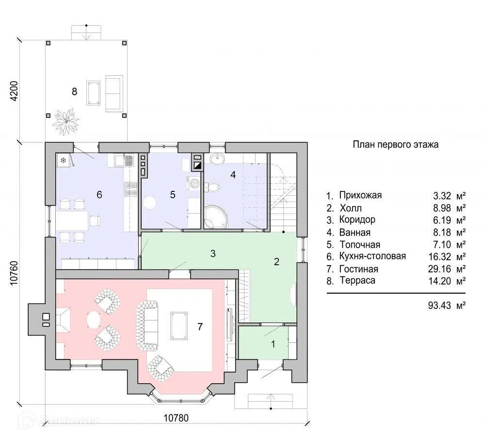 Планировка 1 этаж этажа